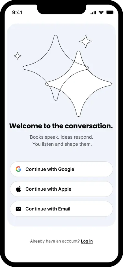 Inkling sign in and sign up screen